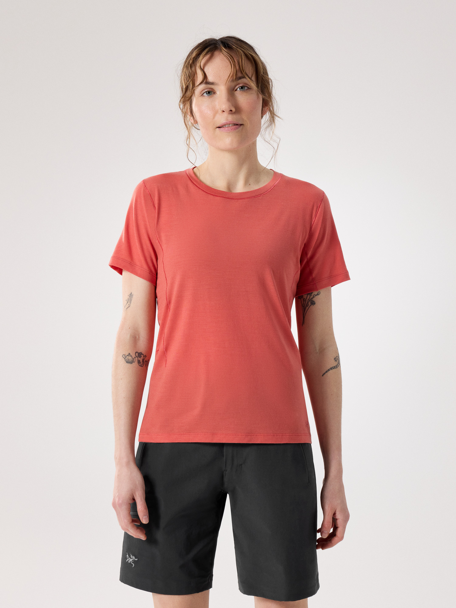 S26-X000009495-Lana-Merino-Wool-Crew-Shirt-SS-Stone-Red-Women-s-Front-View
